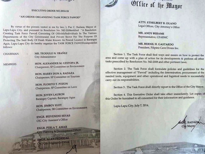 Executive Order 2014-24 " An Order Organizing Task Force Pawod".